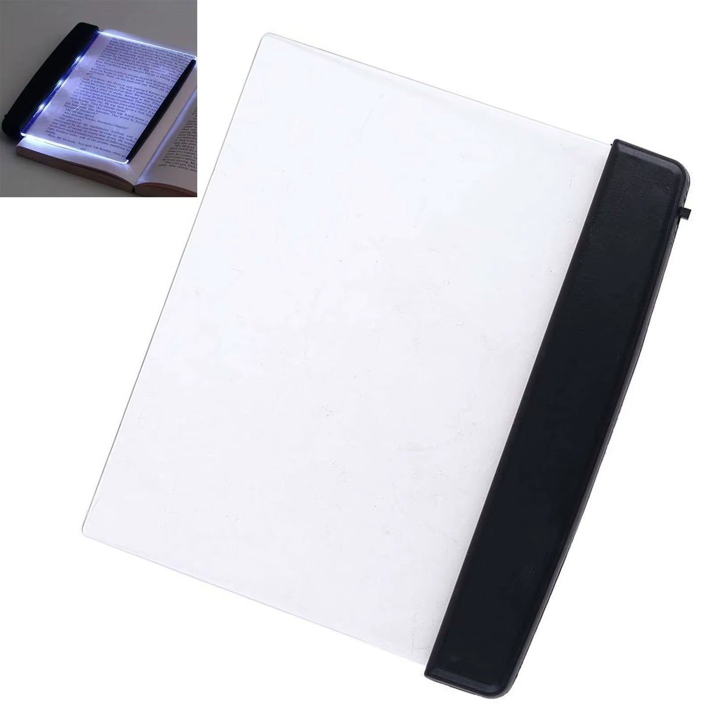 LED Flat Reading Light – USB Rechargeable Eye-Care Book Lamp