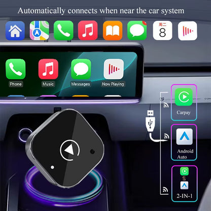 2-in-1 Wireless CarPlay & Android Auto Adapter