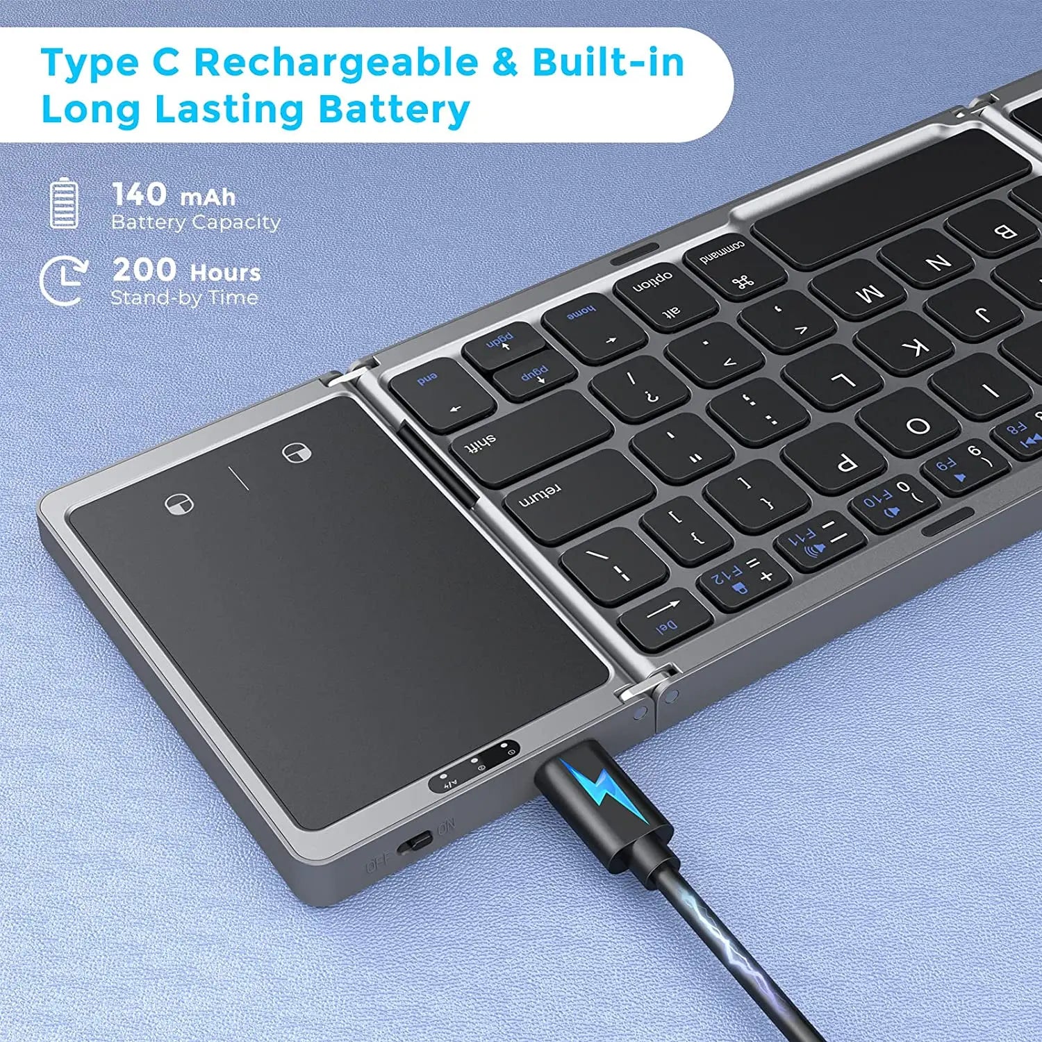 Foldable Wireless Bluetooth Keyboard 