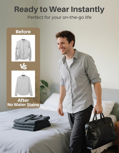 Vacuum Steamer for Clothes, 3500Pa Suction Handheld Clothes Steamer, 3 Modes, LED Display, Portable Travel Steamers for Clothes, Steaming & Ironing 2 in 1, 160Ml Water Tank (For 110-120V)