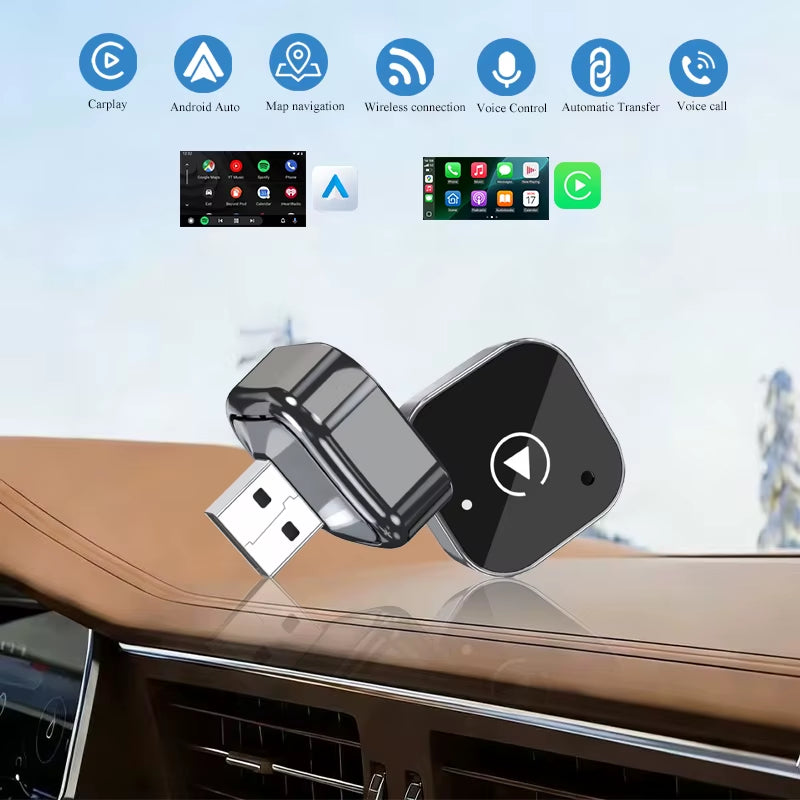 2-in-1 Wireless CarPlay & Android Auto Adapter