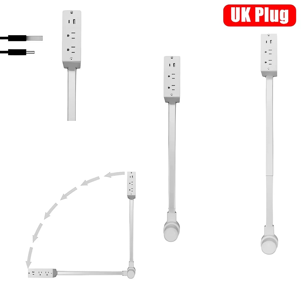 Rotating Wall Plug Power Socket Extender