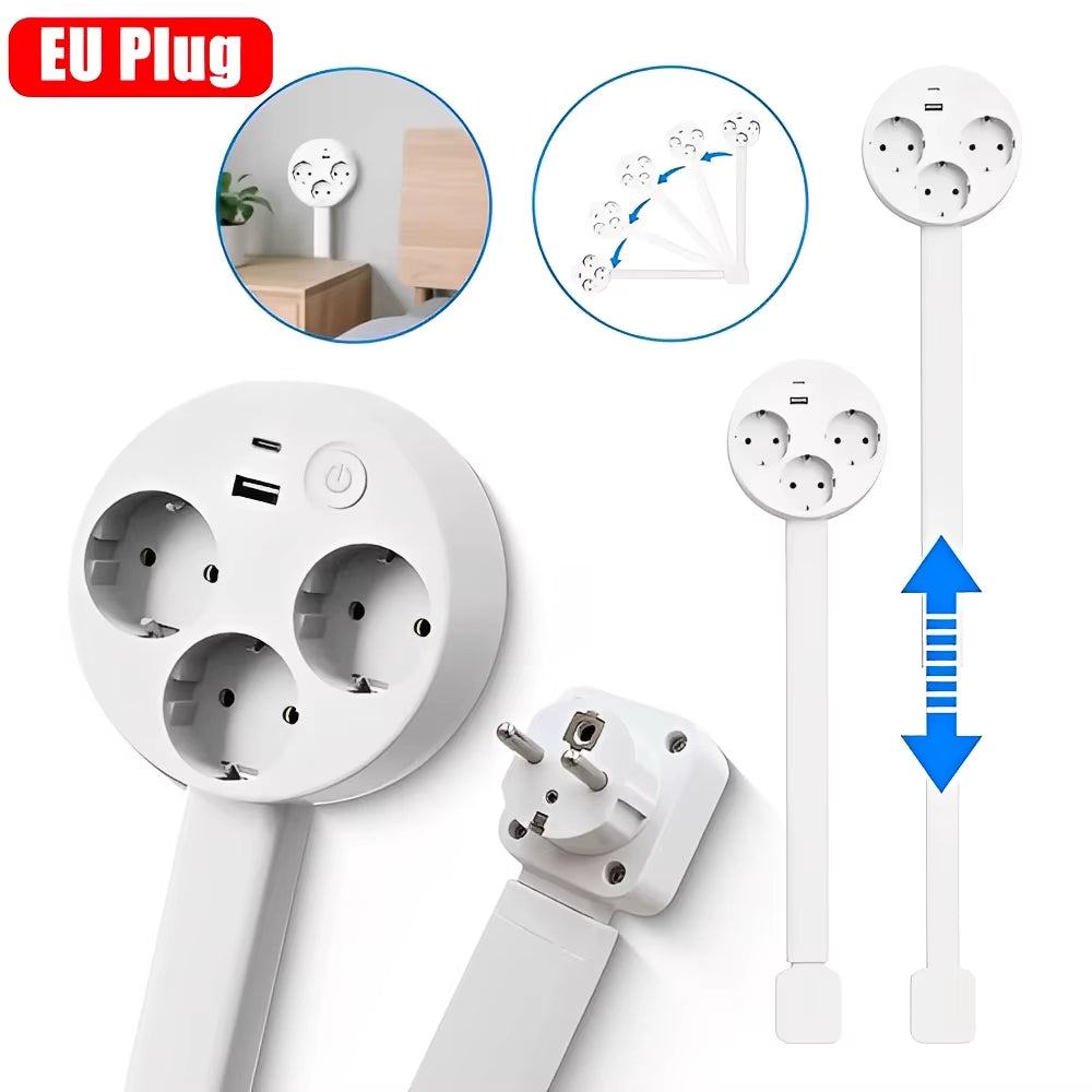Rotating Wall Plug Power Socket Extender
