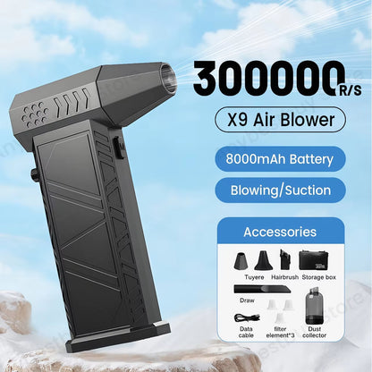 X9 Turbo Air Blower – 300,000 RPM High-Power Cordless Cleaner