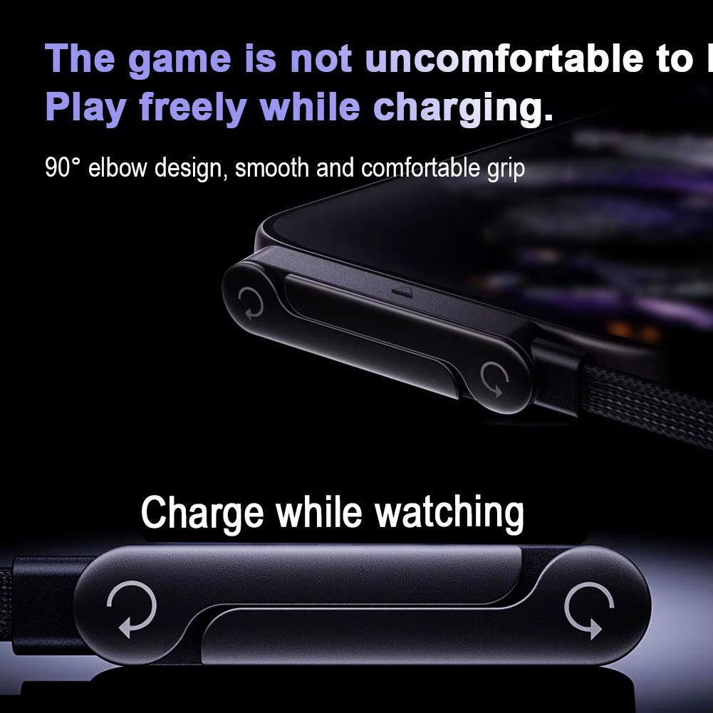 240W Fast Charging Foldable Phone Stand with 360° Rotating Charging Data Cable 2-In-1 Phone Tablet Foldable Mobile Phone Holder