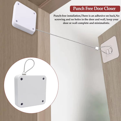 Automatic Door Closer – Punch-Free Adjustable Soft-Close System