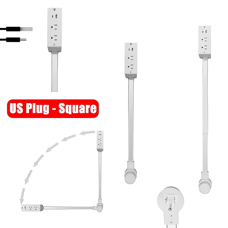 Rotating Wall Plug Power Socket Extender