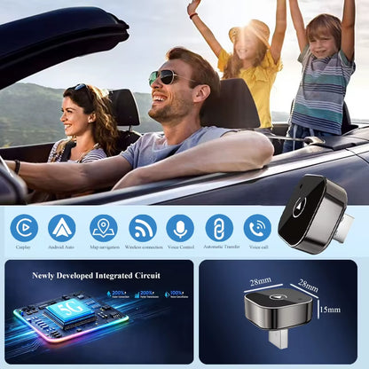 2-in-1 Wireless CarPlay & Android Auto Adapter