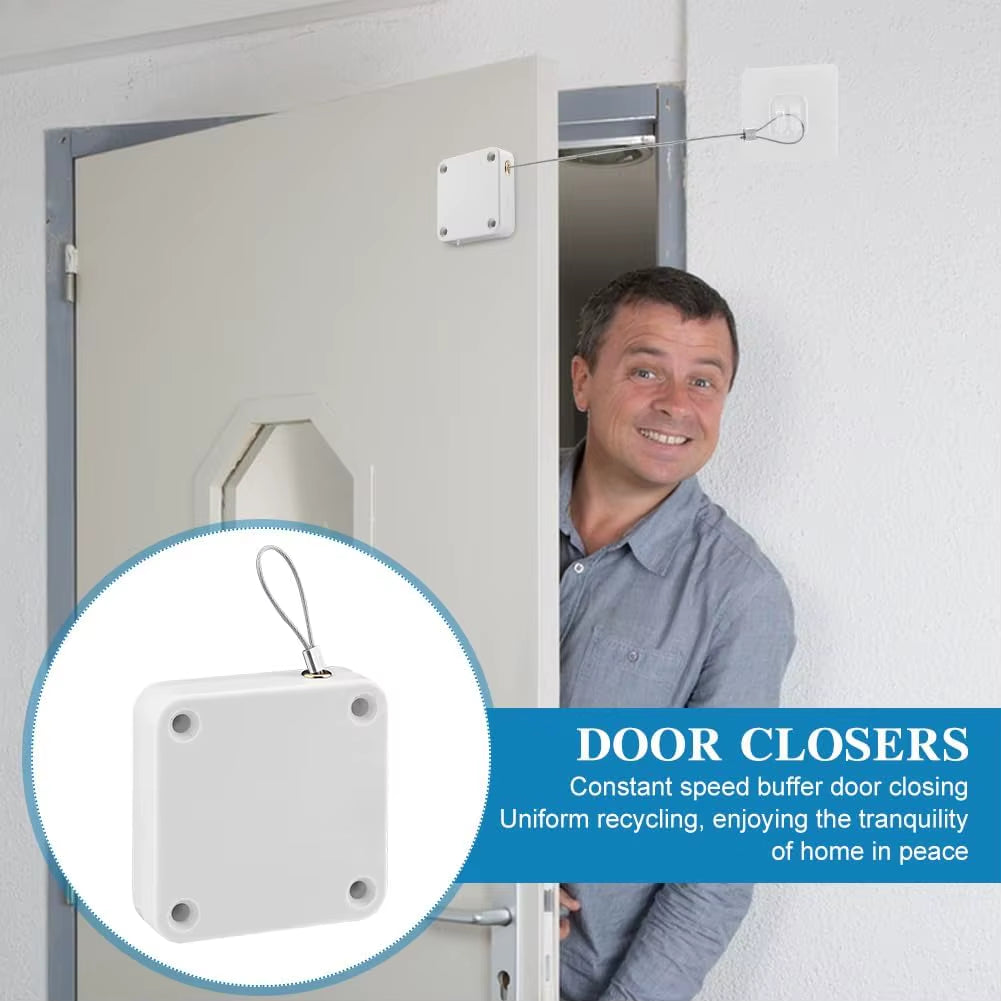 Automatic Door Closer – Punch-Free Adjustable Soft-Close System