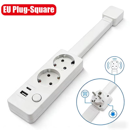 Rotating Wall Plug Power Socket Extender