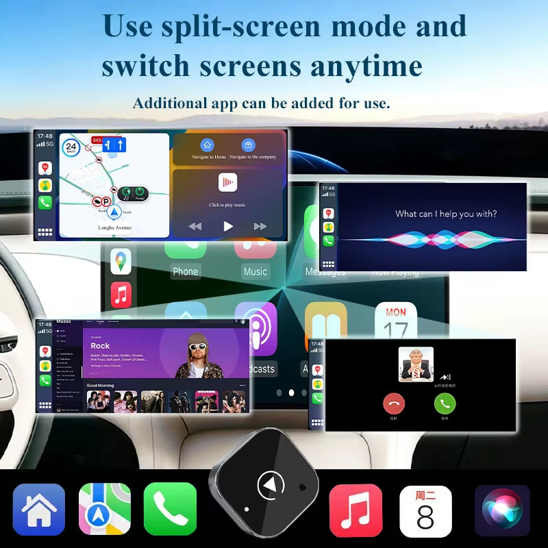 2-in-1 Wireless CarPlay & Android Auto Adapter